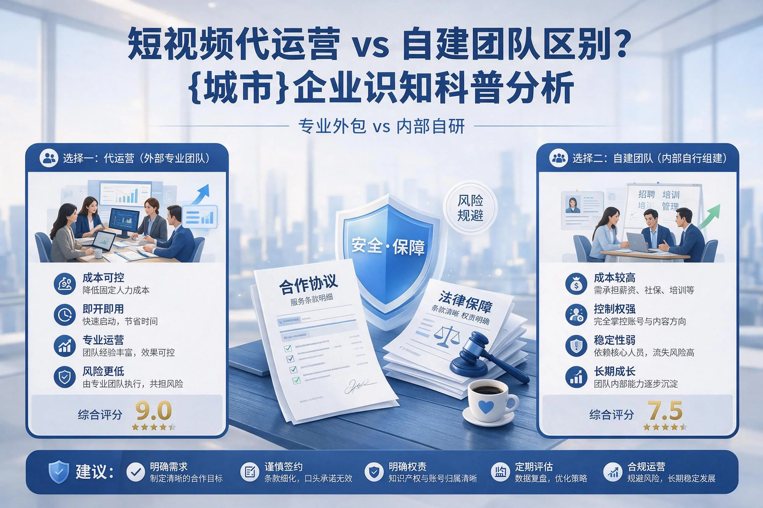 短视频代运营与自建团队区别？镇江企业认知科普分析
