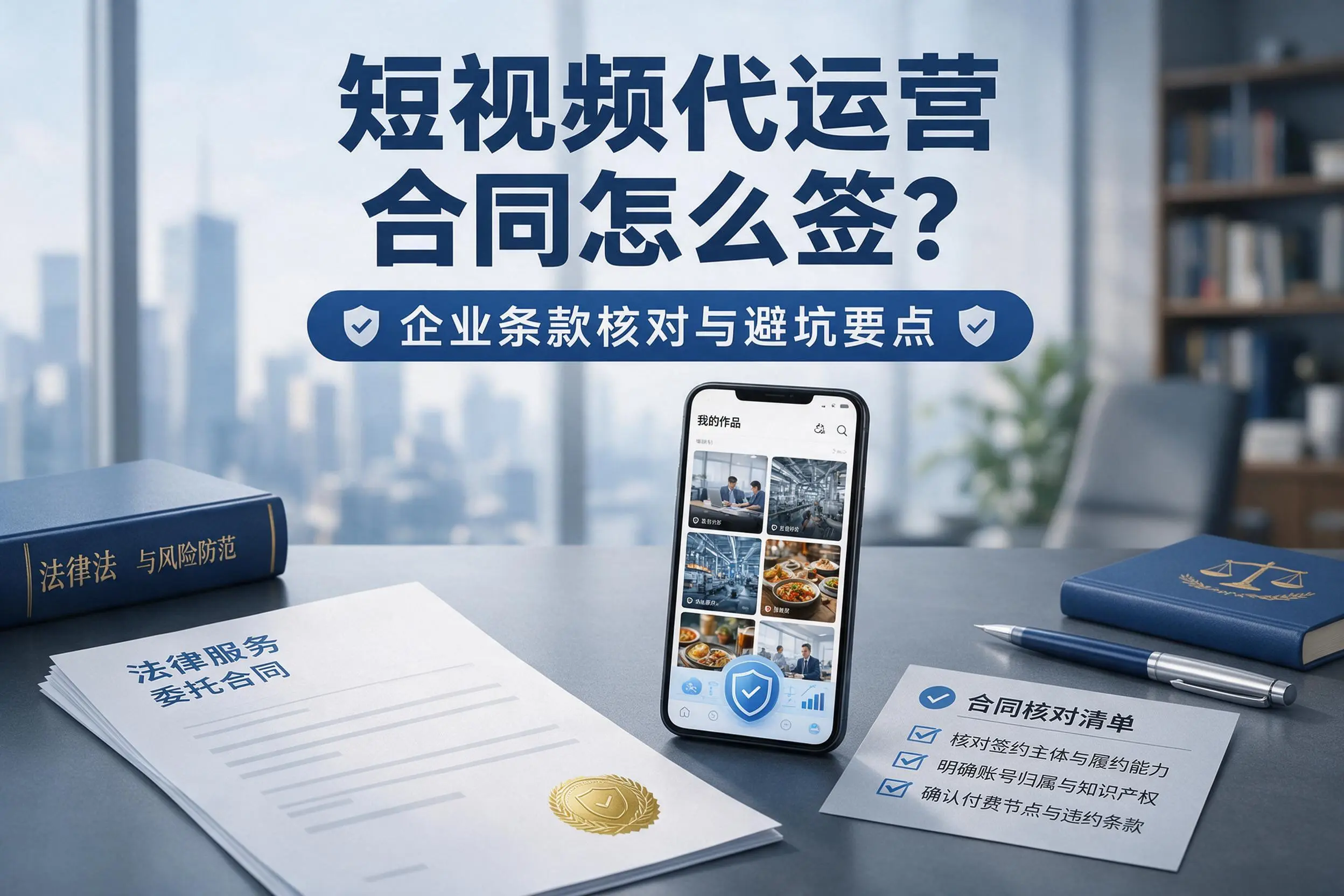 短视频代运营合同怎么签？镇江企业条款核对与避坑要点