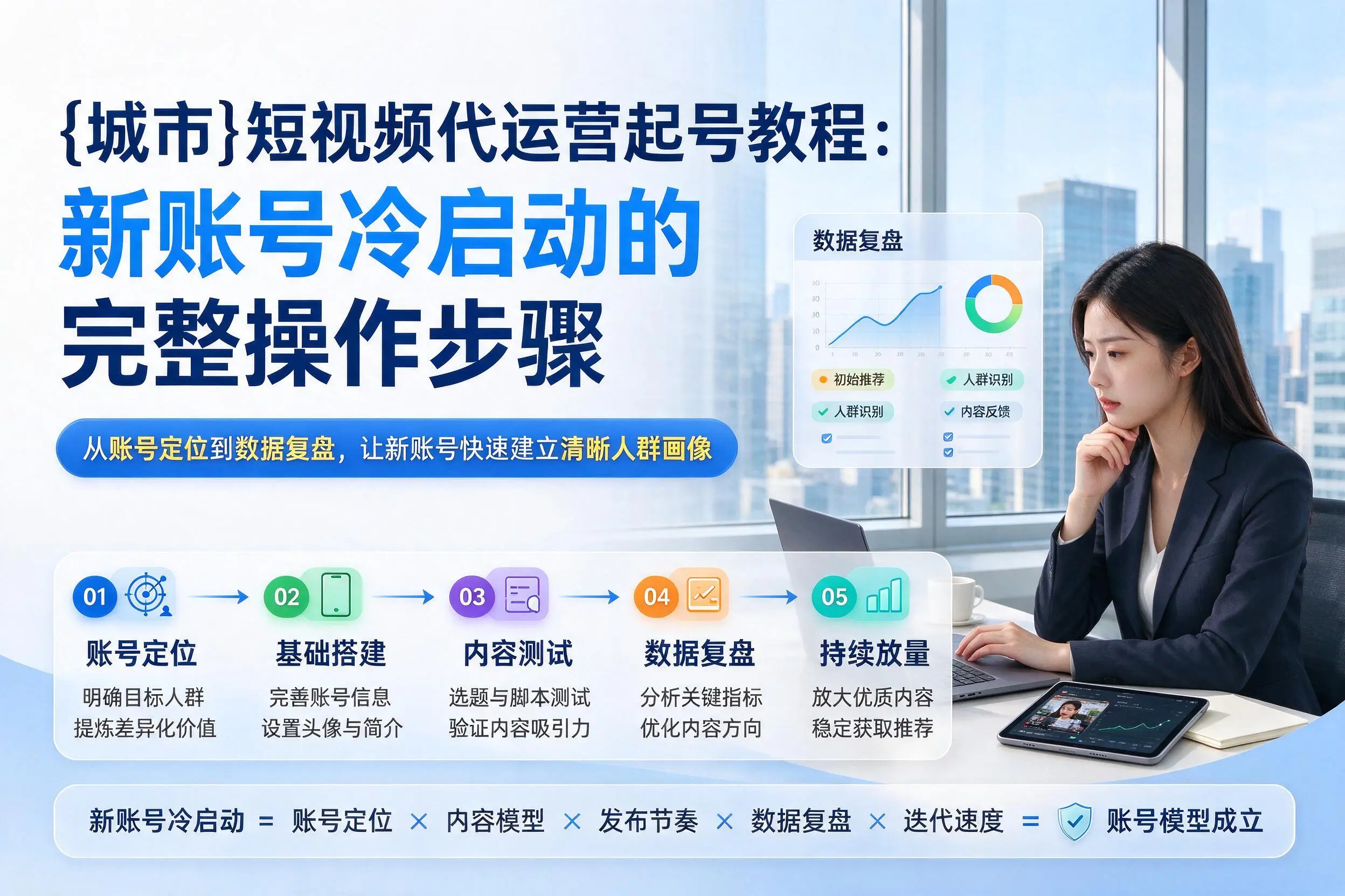 镇江短视频代运营起号教程:新账号冷启动的完整操作步骤