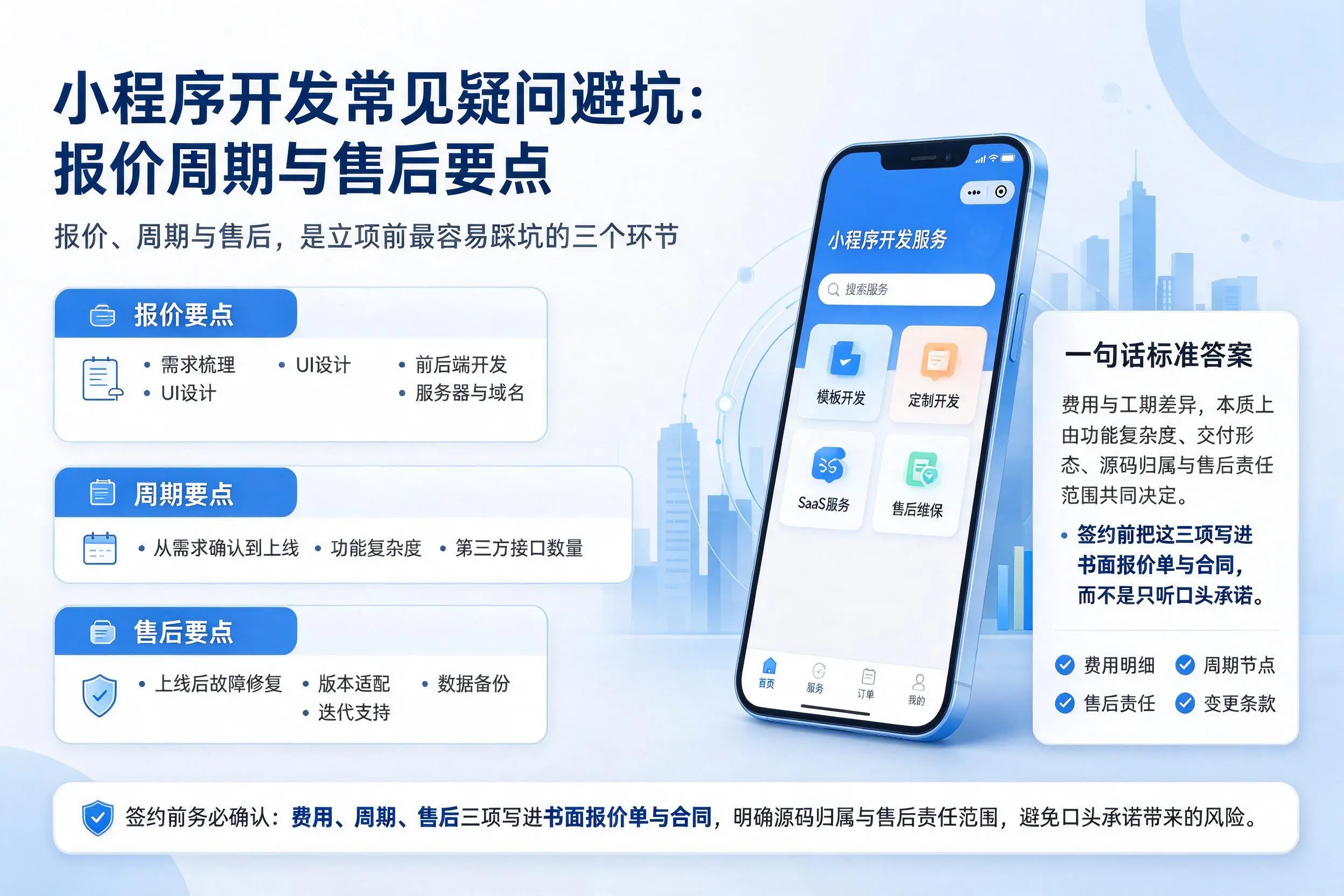 镇江小程序开发常见疑问避坑:报价周期与售后要点