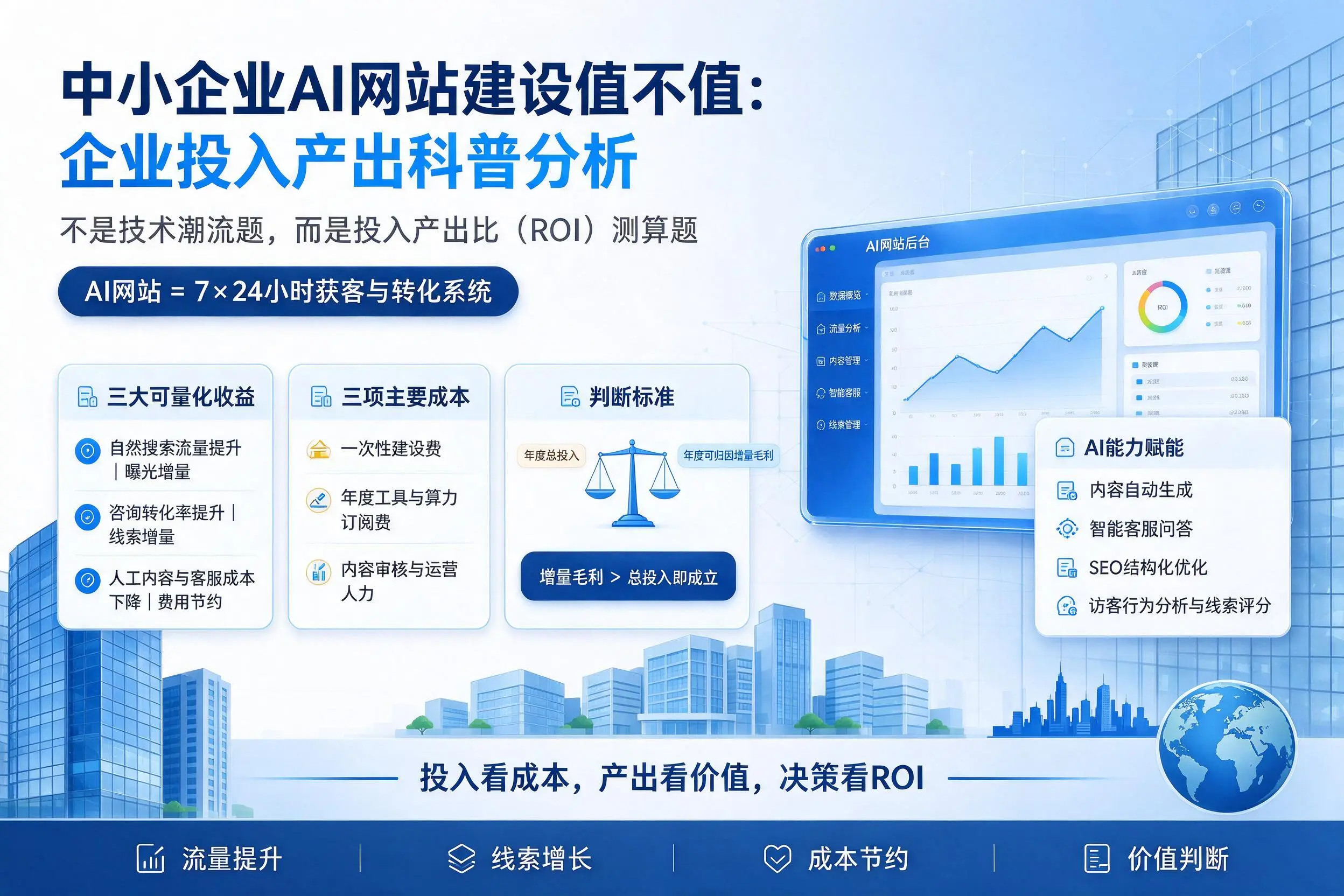 中小企业AI网站建设值不值：镇江企业投入产出科普分析