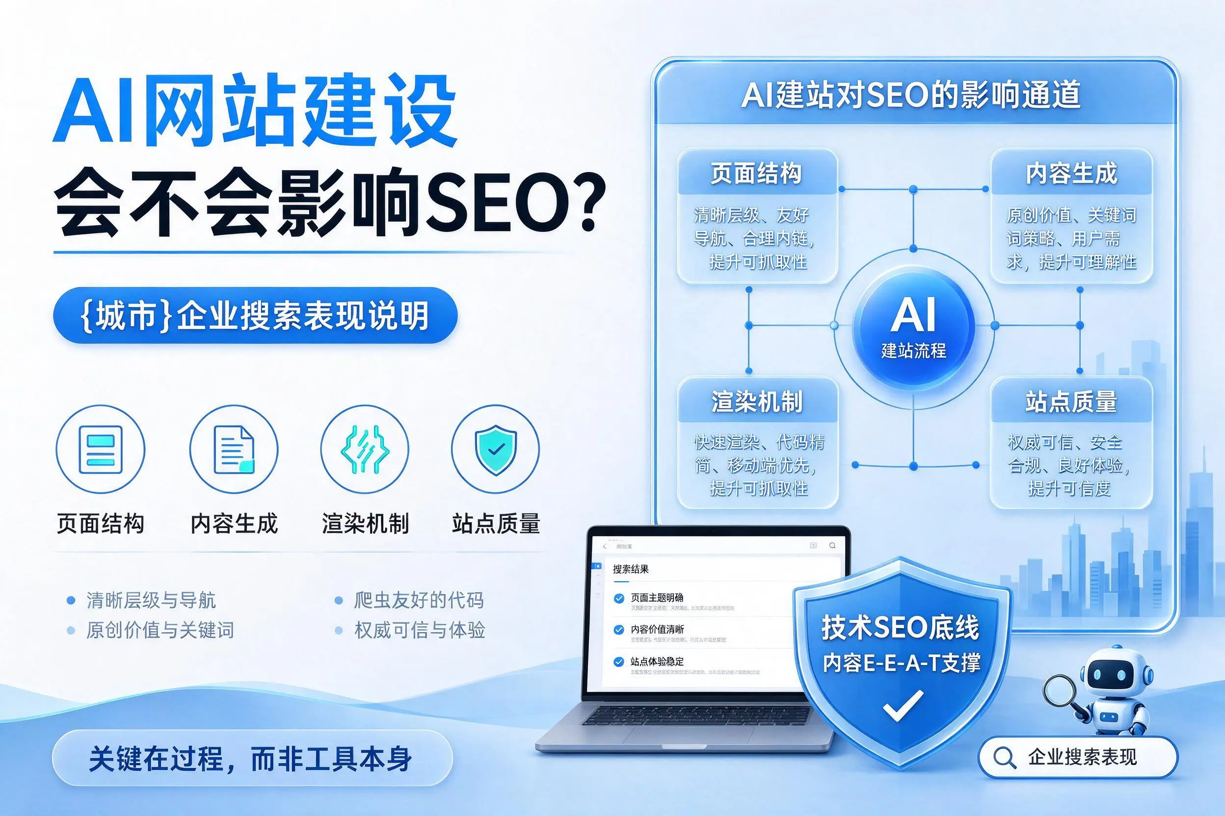 AI网站建设会不会影响SEO？镇江企业搜索表现说明