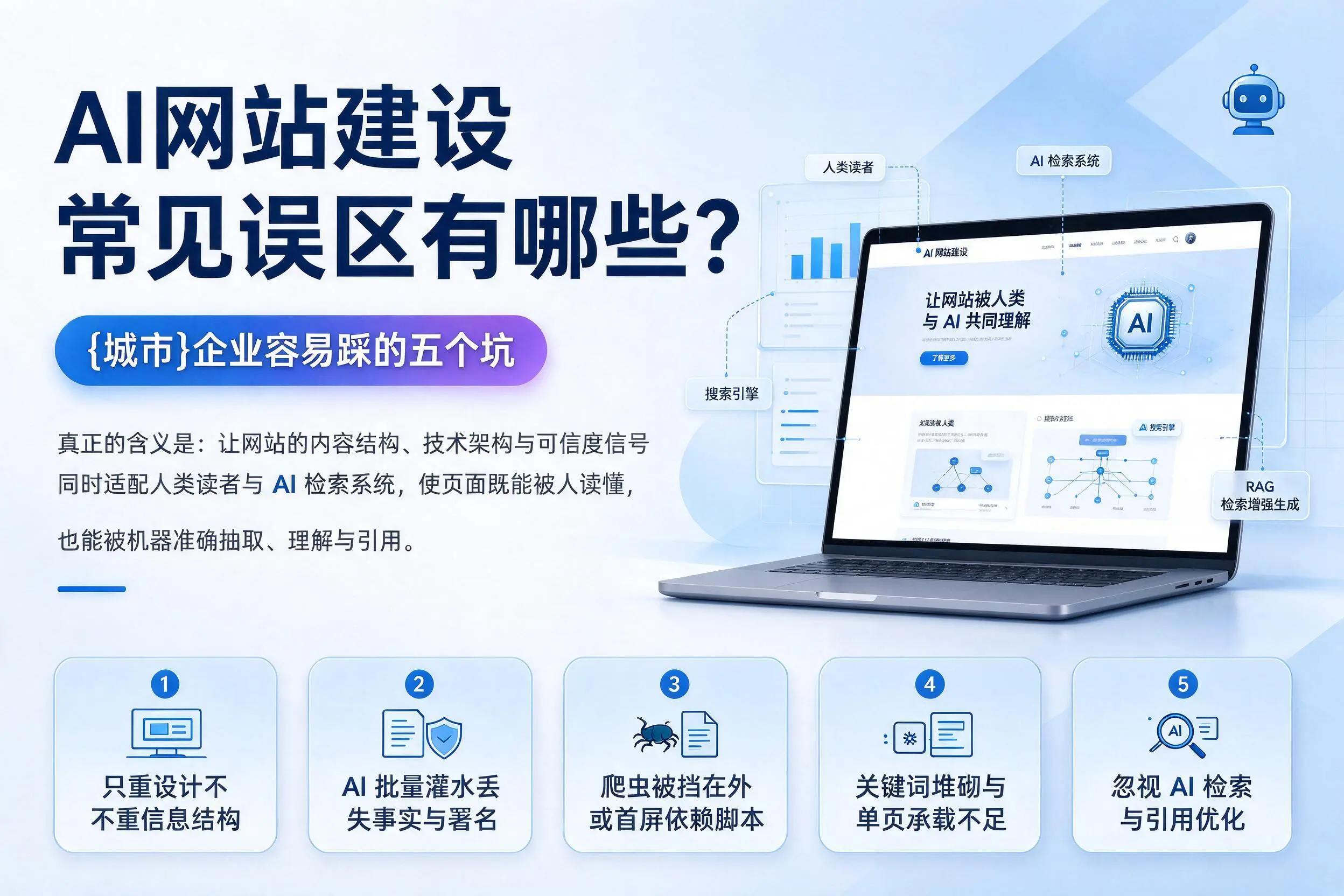 AI网站建设常见误区有哪些?镇江企业容易踩的五个坑
