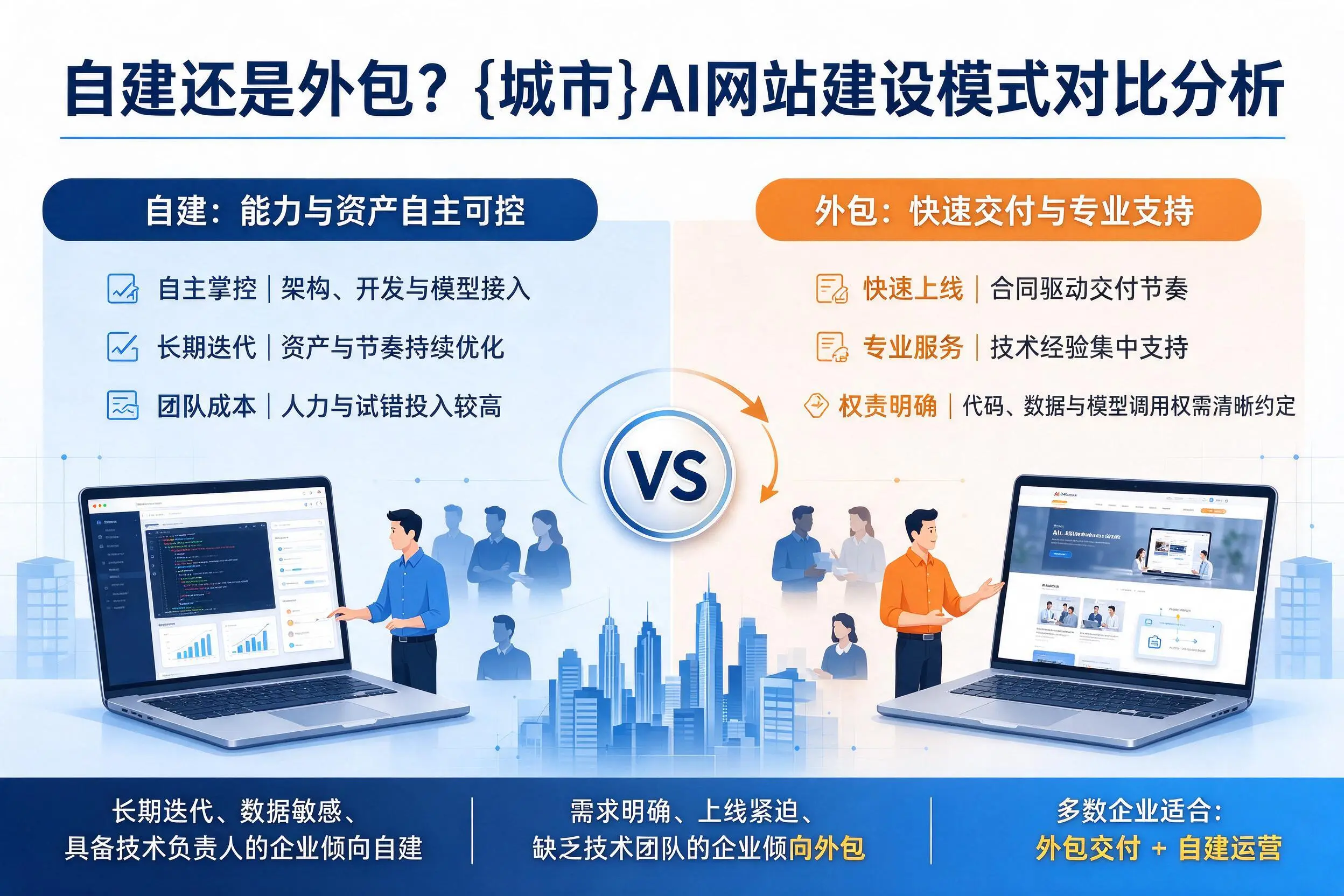 自建还是外包？镇江AI网站建设模式对比分析