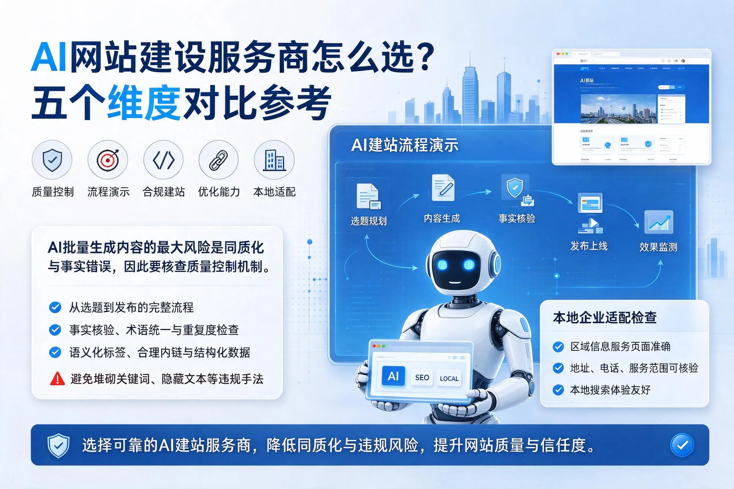镇江AI网站建设服务商怎么选?五个维度对比参考