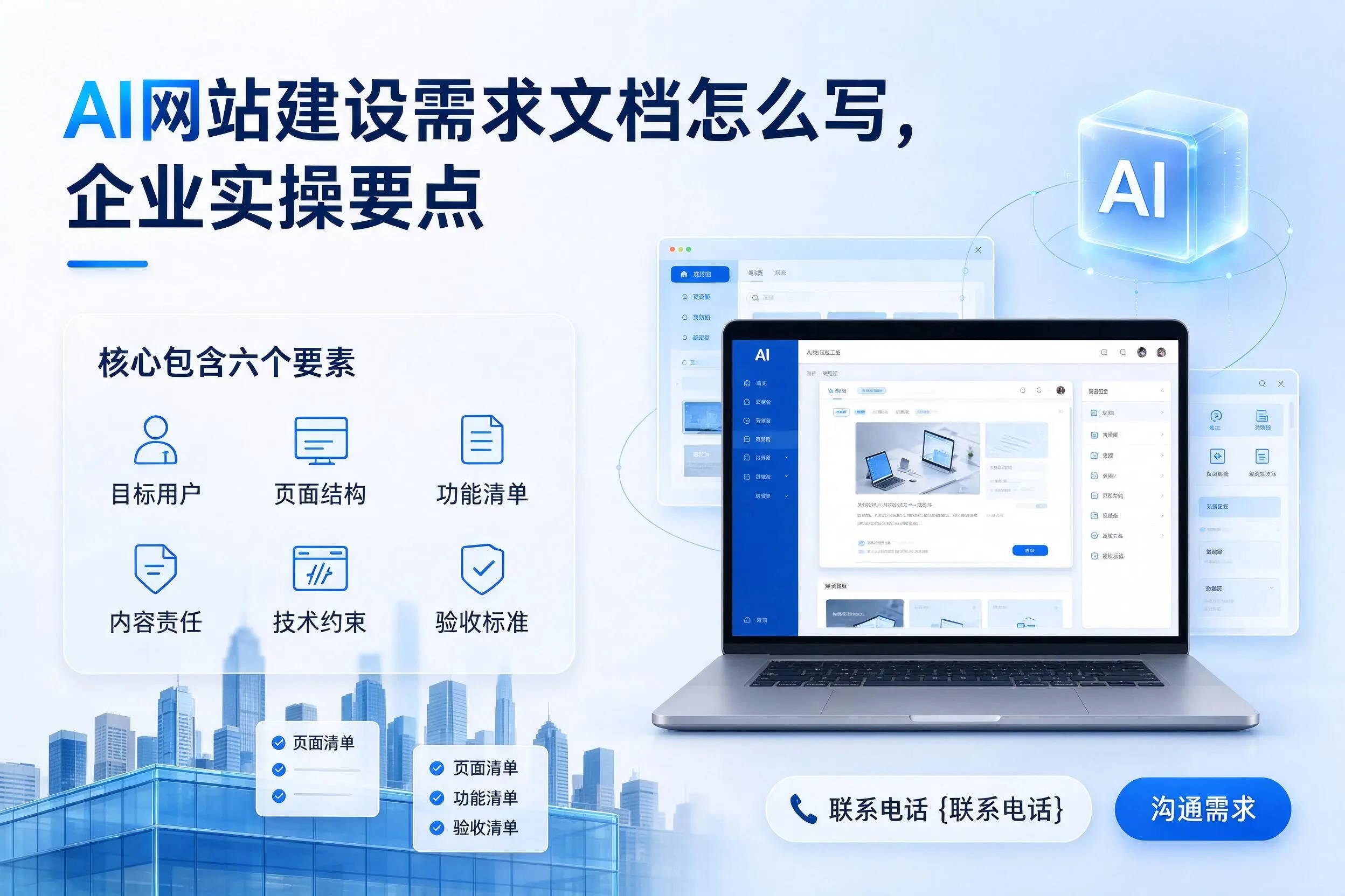 AI网站建设需求文档怎么写，镇江企业实操要点
