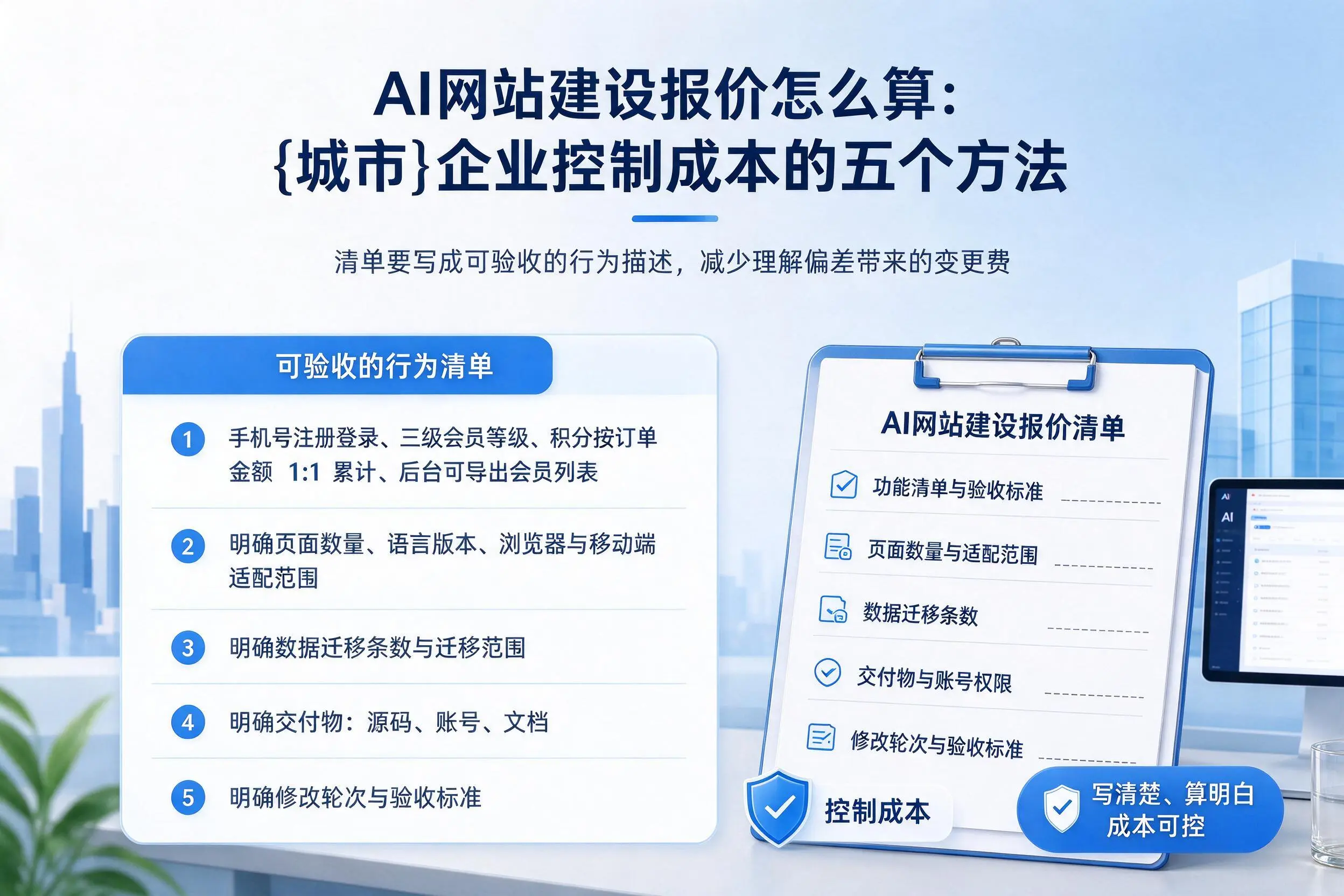 AI网站建设报价怎么算:镇江企业控制成本的五个方法